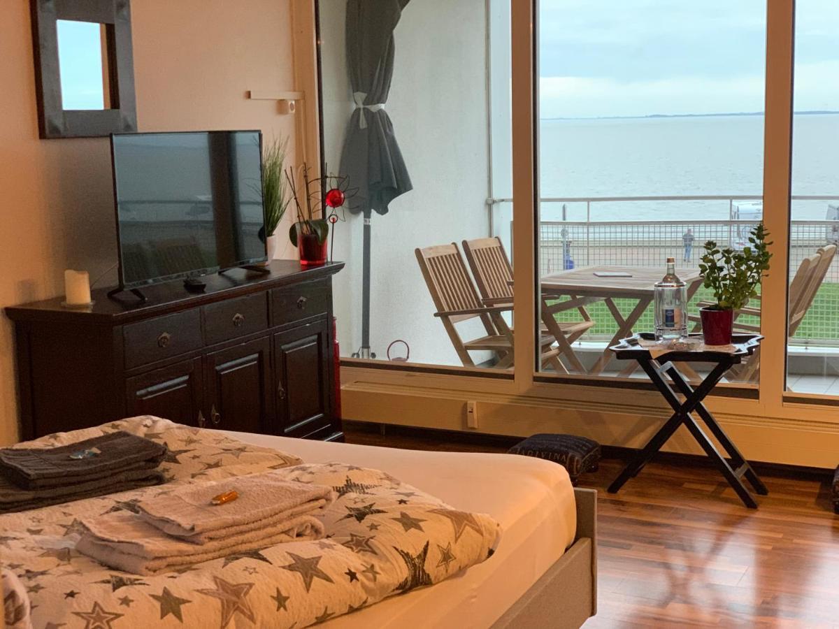 Studio Mit Meerblick Und Grosser Loggia - Direktzugang Zur Nordsee Вильгельмсхафен Экстерьер фото